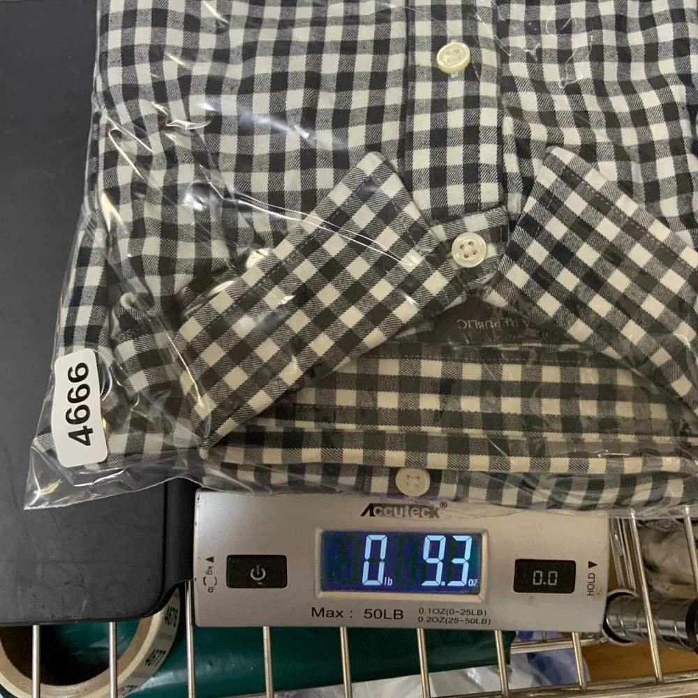 Banana Republic Shirt‎ Mens Large Black check Flannel Long Sleeve Button Up